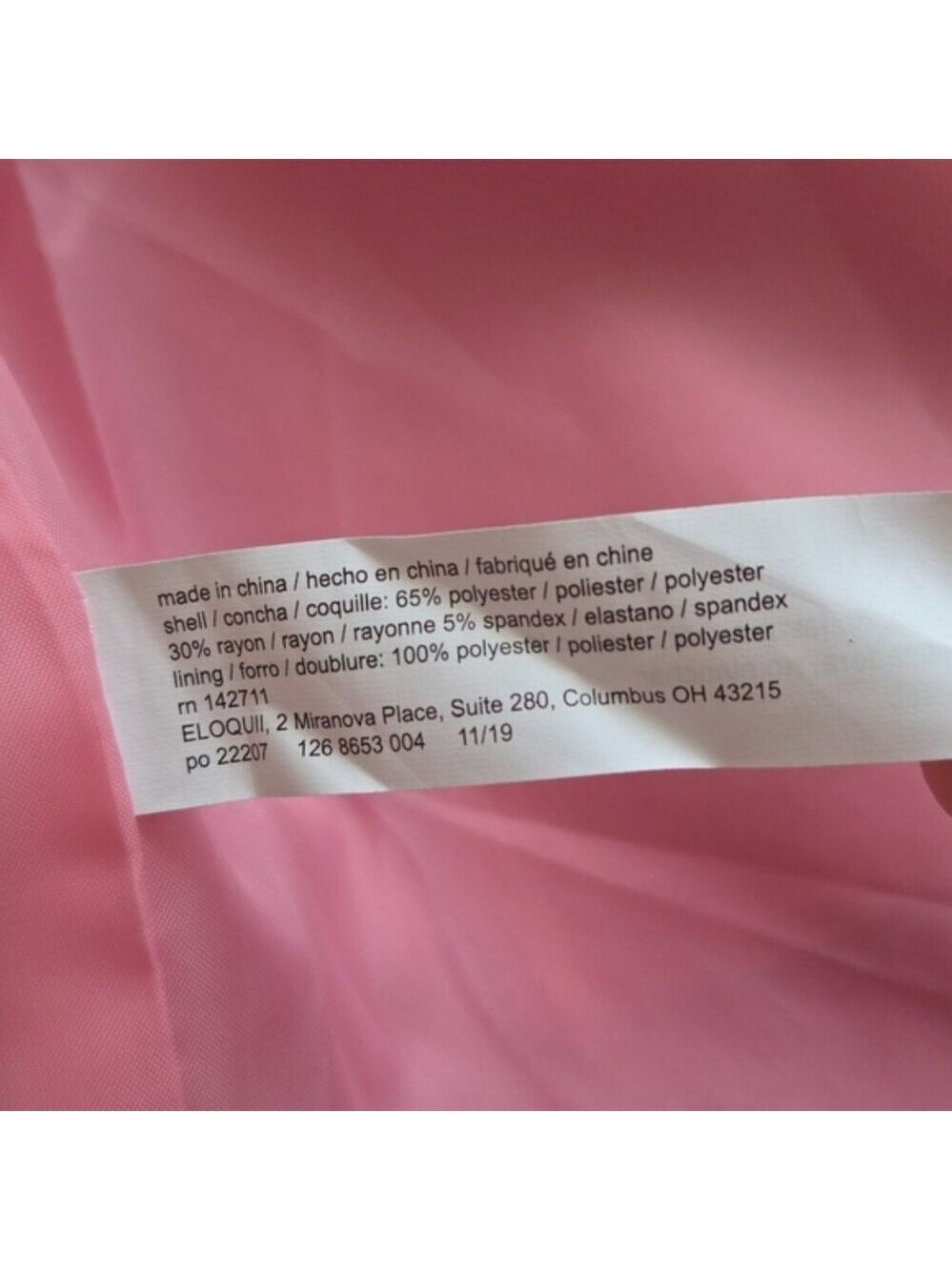 ELOQUII Barbiecore Pink Double Breasted Longline Blazer 22 Plus - Picture 3 of 6